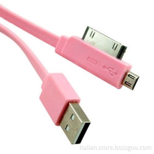 High end 2-in-1 multifunction charger USB cable for iPhone5/5s/5c/Samsung/android